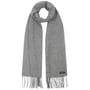 Cashmink Uni Sjaal met Franjes by Fraas licht grijs