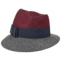 Asym Twotone Wolvilthoed by Lierys bordeaux-donkergrijs