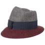 Asym Twotone Wolvilthoed by Lierys donkergrijs-bordeaux