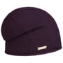 Kasjmier Beanie met Rolrand by Seeberger pruim