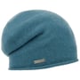 Kasjmier Beanie met Rolrand by Seeberger blauw