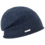 Kasjmier Beanie met Rolrand by Seeberger donkerblauw-gemêleerd