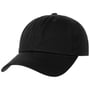 Low Profile Cotton Strapback Cap zwart