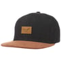 Suede 6 Panel Snapback Pet by Reell zwart