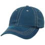 Washed Denim Baseballpet by Lipodo petrol blauw
