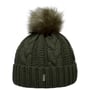Cable Knit Muts met Omslag by McBURN donker groen