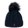 Cable Knit Muts met Omslag by McBURN donkerblauw