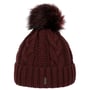 Cable Knit Muts met Omslag by McBURN bordeaux