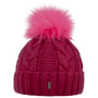 Cable Knit Muts met Omslag by McBURN fuchsia