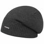 Wool Oversize Beanie Muts by Stetson antraciet