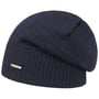 Wool Oversize Beanie Muts by Stetson donkerblauw