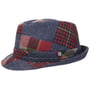 Merino Patchwork Trilby Hoed by Lierys blauw