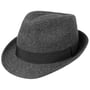 Classic Herringbone Trilby Hoed by Lipodo zwart-grijs