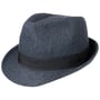 Classic Herringbone Trilby Hoed by Lipodo zwart-blauw