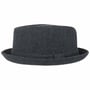 Diamond Crown Herringbone Wollen Hoed by Lipodo zwart-blauw