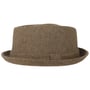 Diamond Crown Herringbone Wollen Hoed by Lipodo bruin-beige