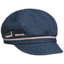 Linnen Newsboy Pet met Strikje by bedacht donkerblauw