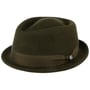 Classic Porkpie Wolvilthoed by Lierys donker groen