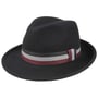 Tricolour Ribbon Bogart Hoed by Lipodo zwart