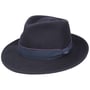 Contrast Double Ribbon Bogart Hoed by Lipodo donkerblauw