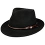 Fedora Wolvilthoed met Leren Band by Lierys zwart