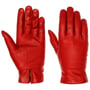 Classic Nappaleer Dames Handschoenen by Caridei rood