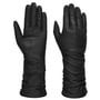 Long Shaft Dames Leren Handschoenen by Caridei zwart