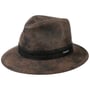 Jacky Pigskin Traveller Leren Hoed by Stetson bruin