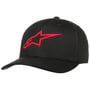Ageless Curved Flexfit pet by alpinestars zwart-rood