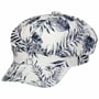 Allover Leaves Newsboy Pet by Lipodo wit-donkerblauw