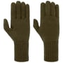 Fijngebreide Vingerhandschoenen by Seeberger donkerolijfgroen
