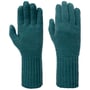 Fijngebreide Vingerhandschoenen by Seeberger petrol blauw