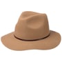 Fine Wool Fedora Hoed met Leren Band by Lierys beige