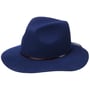 Fine Wool Fedora Hoed met Leren Band by Lierys donkerblauw