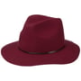 Fine Wool Fedora Hoed met Leren Band by Lierys bordeaux
