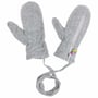 Kinder Fleece Handschoenen met Ritssluiting licht grijs