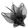Roses Fascinator met Clip by McBURN zwart