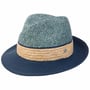 Straw-Mix Bogart Hoed by bugatti blauw