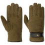Deerskin Lambswool Handschoenen by Stetson olijfgroen
