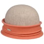 Twotone Woolmark Cloche Hoed by Seeberger apricot