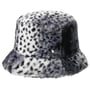 Snowleo Fake Fur Bucket Stoffen Hoed grijs