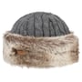 Cable Knit Faux Fur Muts by Barts antraciet