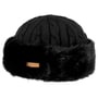 Cable Knit Faux Fur Muts by Barts zwart