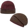 Twotone Omkeerbare Muts by bedacht bordeaux
