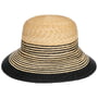 Clea Twotone Strohoed met UV-Bescherming by Mayser naturel-zwart