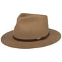 Vestridge Fedora Wollen Hoed by Stetson donkerbeige