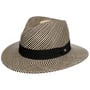 Twotone Stripes Traveller Panamahoed by Lierys naturel-zwart