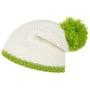Twotone Pomponmuts wit-groen