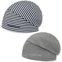 Omkeerbare Long Beanie Muts by Hammaburg donkerblauw