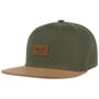 Suede 6 Panel Classic Snapback Pet by Reell olijfgroen